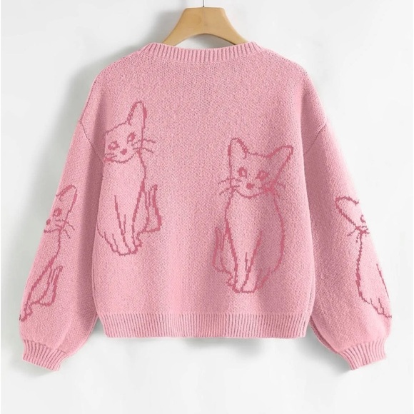 Cats cute sweater winter sweater size S/M - Picture 2 of 4